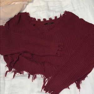 Distressed cropped sweater!